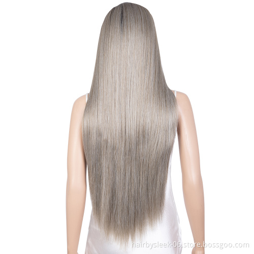 Rebecca 28 inches 360 LACE GRACE Wig pink orange body wave High temperature silk lace cap Synthetic hair Wigs For Black Women